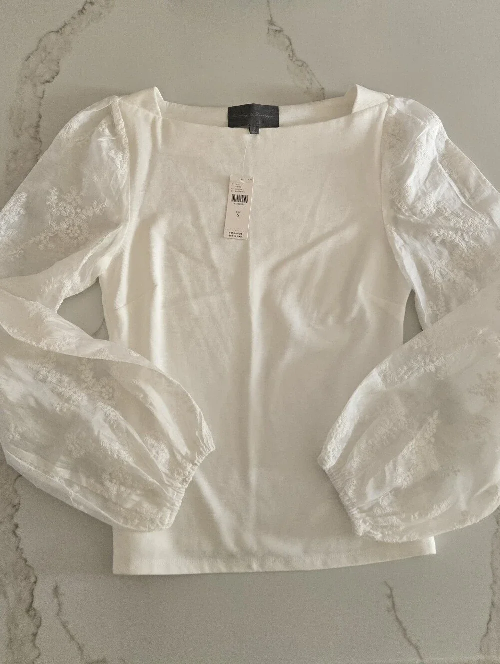 NWT Sunday in Brooklyn Lace-Sleeve Blouse
